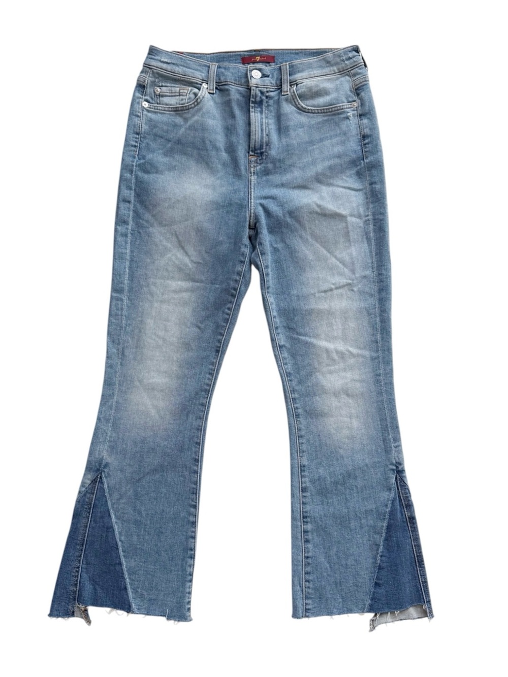 7 For All Mankind Flared Cropped Jeans Size 28